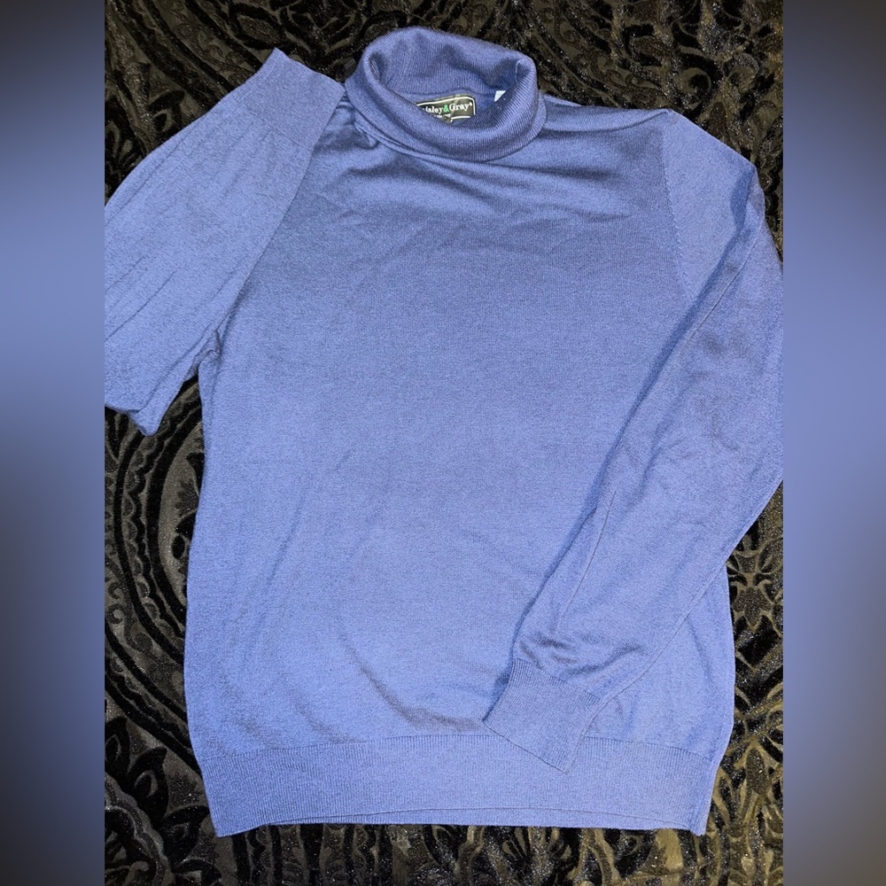 Paisley and Gray mens blue turtleneck